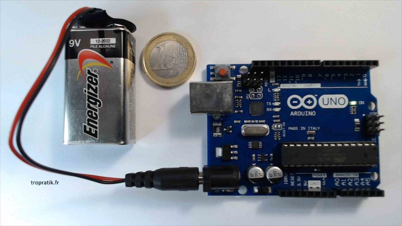 Arduino Connecteur de batterie 9v + prise dc + batterie 9V à prix pas cher