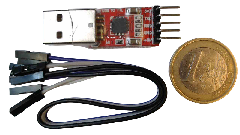 Convertisseur USB-TTL CP2102 vue de face