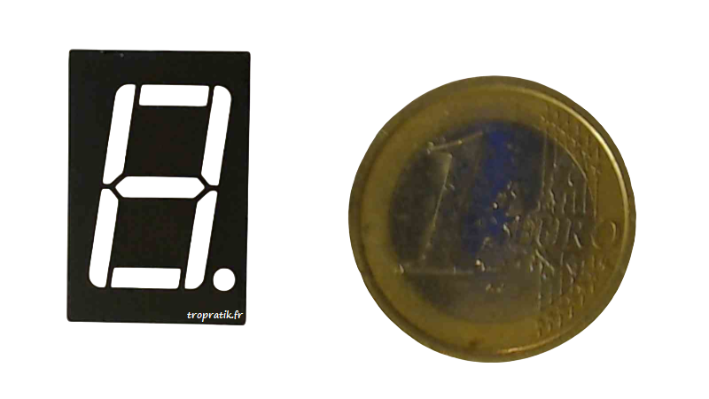 Afficheur 7 segments 5161BS vu de face