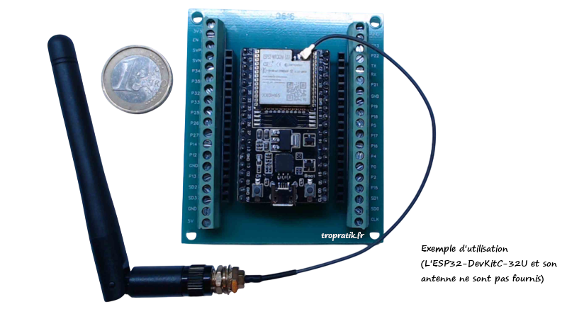 Bouclier à Vis Pour ESP32-S3 - Bornier De Protection Pour Connexions 3.3V-5.5V, Câbles 24-18 AWG